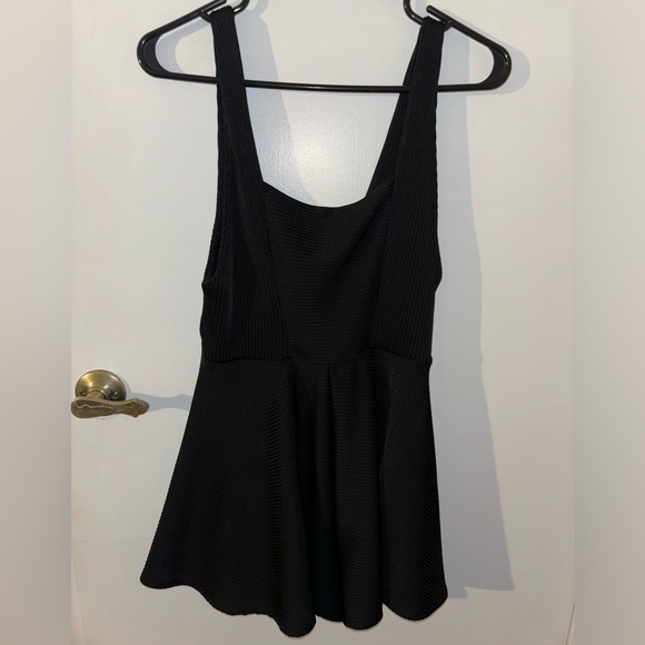 Urban Outfitters Black Flared Mini Dress Romper - Picture 1 of 5